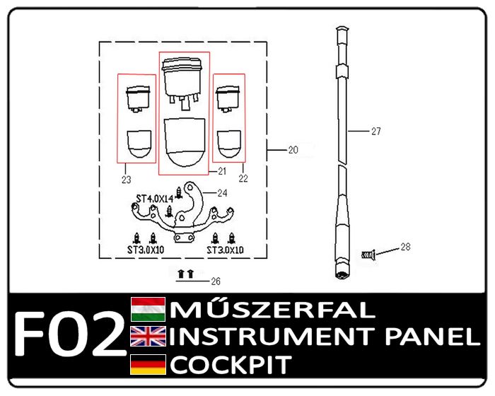 Legatus 4T 50 Műszerfal