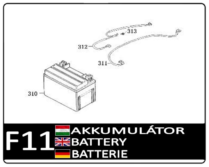 Motowell Legatus 4T 50 Akkumulátor