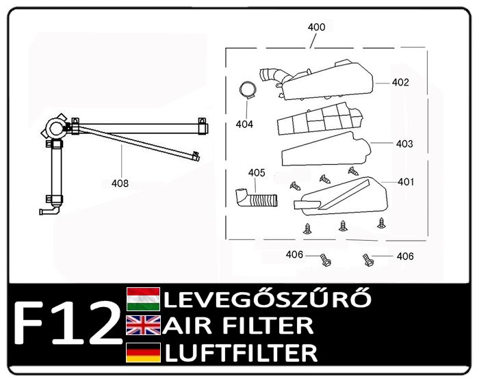 Motowell Legatus 4T 50 Levegőszűrő